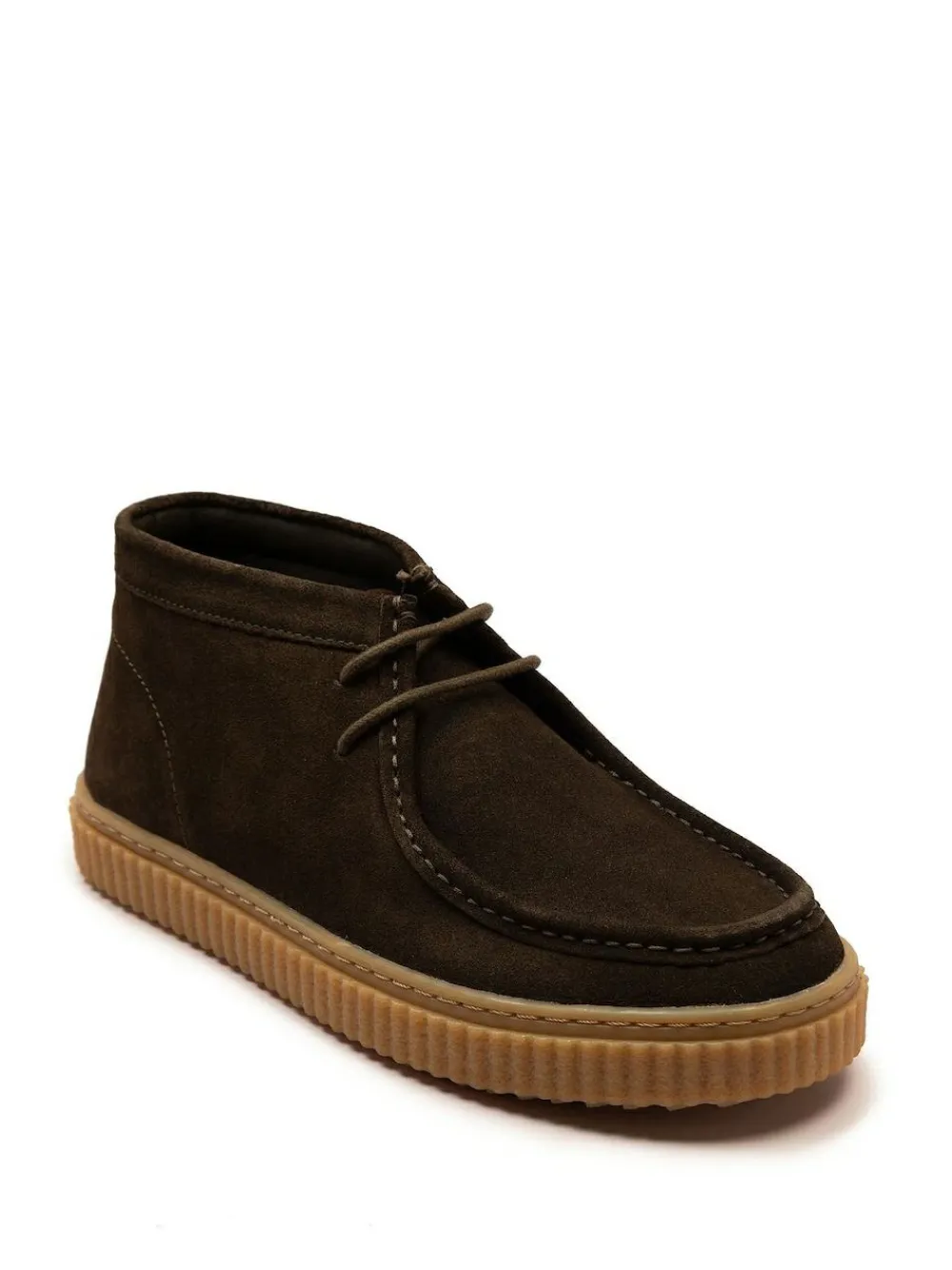 Clearance Off The Hook Bolan Suede Leather Lace Up Casual Ankle Boots Brown
