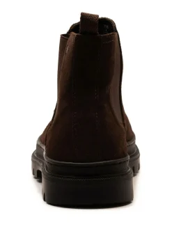 Sale Off The Hook Harrison Suede Leather Formal Chelsea Boots Brown