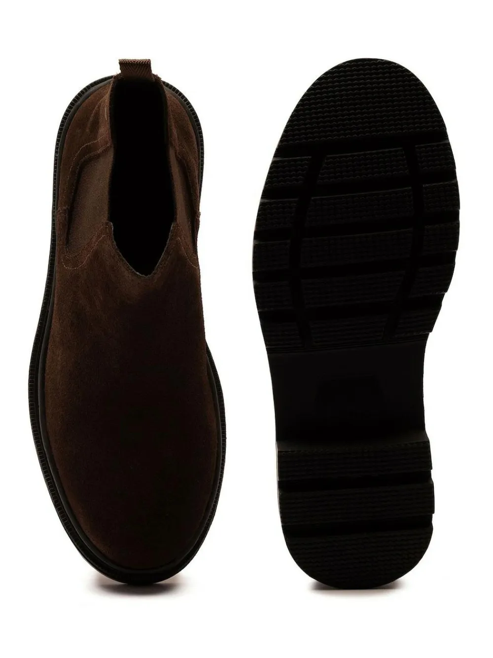 Sale Off The Hook Harrison Suede Leather Formal Chelsea Boots Brown