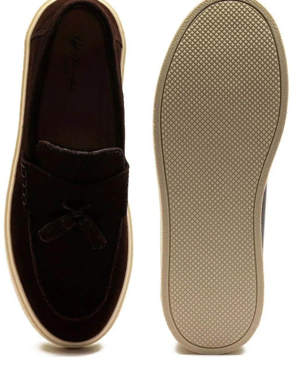 Best Off The Hook Rory Suede Tassel Loafers with Flat Sole Brown