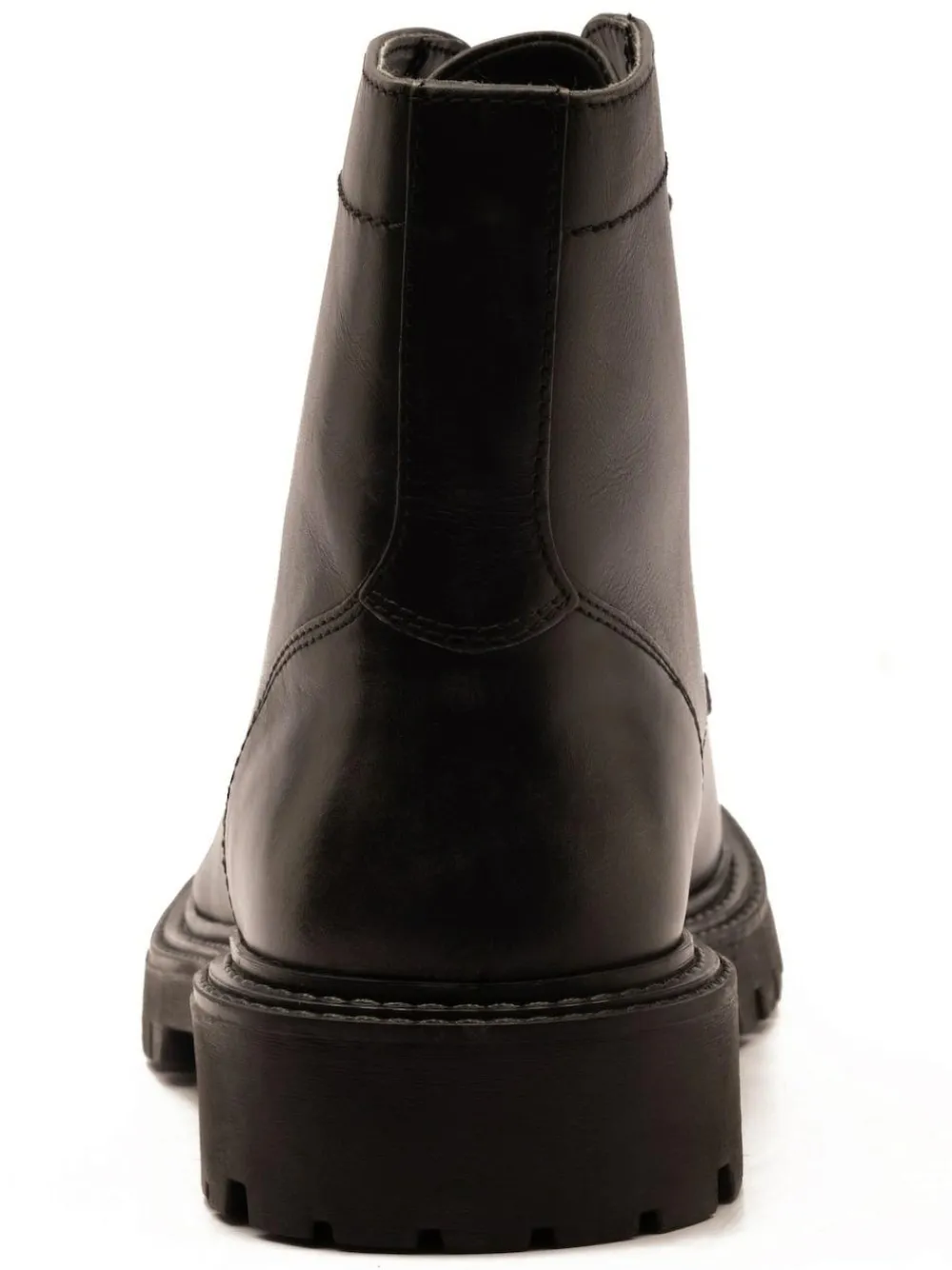 Discount Off The Hook Grey Donnie Leather Lace-Up Combat Ankle Boots