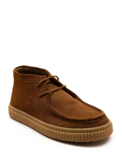 Clearance Off The Hook Bolan Suede Leather Lace Up Casual Ankle Boots Tan
