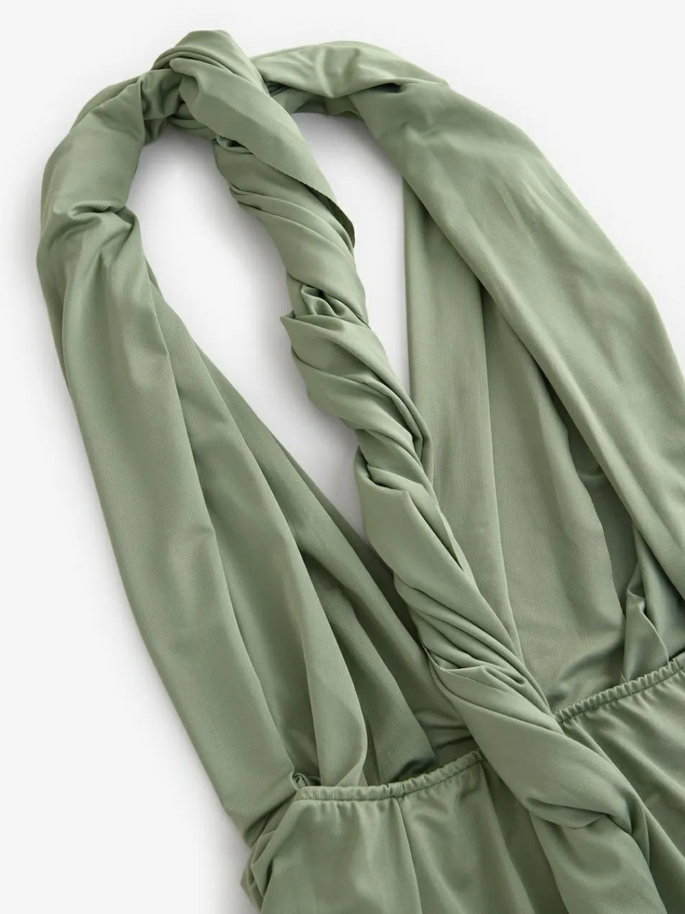 Sale Next Jersey Multiway Wedding Guest Bridesmaid Maxi Dress Olive Green