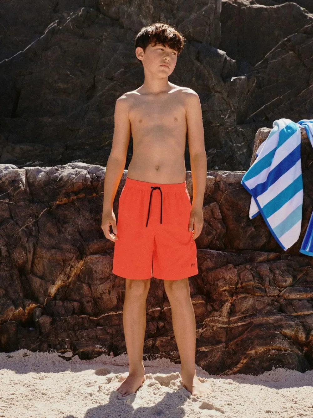 Hot Next Longer Length Swim Shorts (1.5-16yrs) Orange