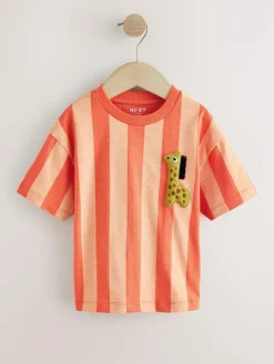 Next Orange Safari Short Sleeve Graphic T-Shirts 3 Pack (3mths-7yrs)^BOY Tops|T-Shirts