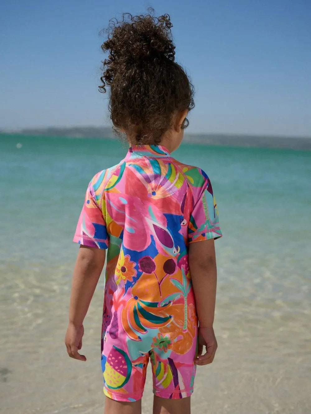Sale Next Orange Tropical Sunsafe Swimsuit (3mths-10yrs)