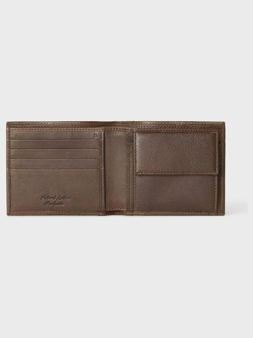Osprey London The Compass Leather Coin Wallet Brown