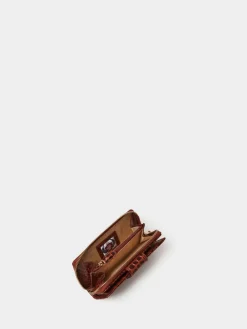 Osprey London Brown The Carla Leather Zip Around Purse^Women Purses