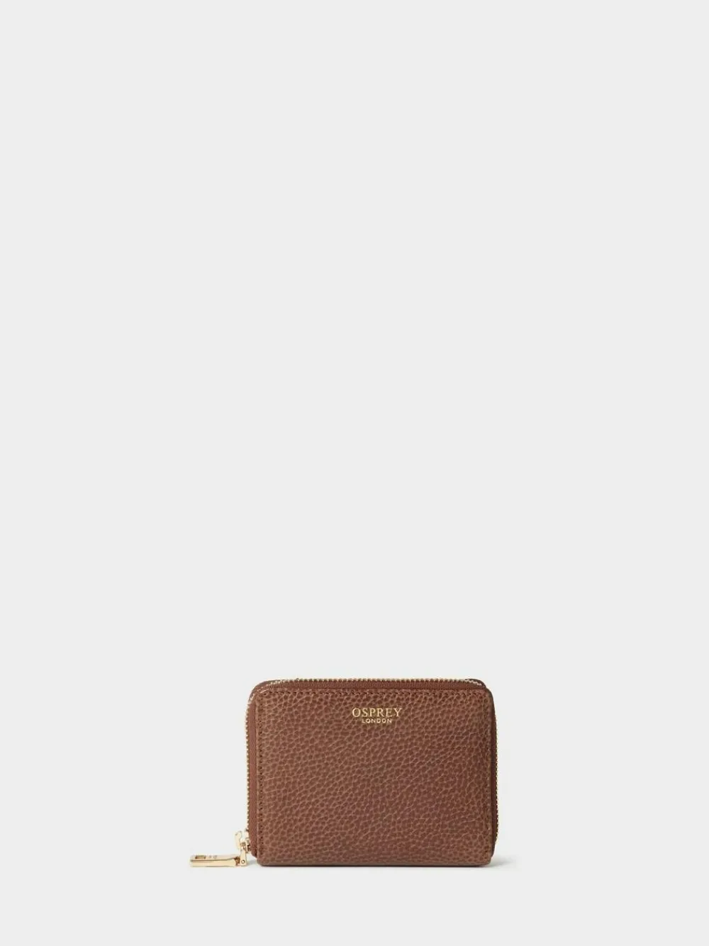 Osprey London The Core Small Leather Zip Around Purse Brown