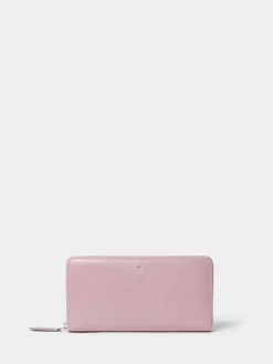 Osprey London The Wentworth Large Leather Zip Around Purse Purple