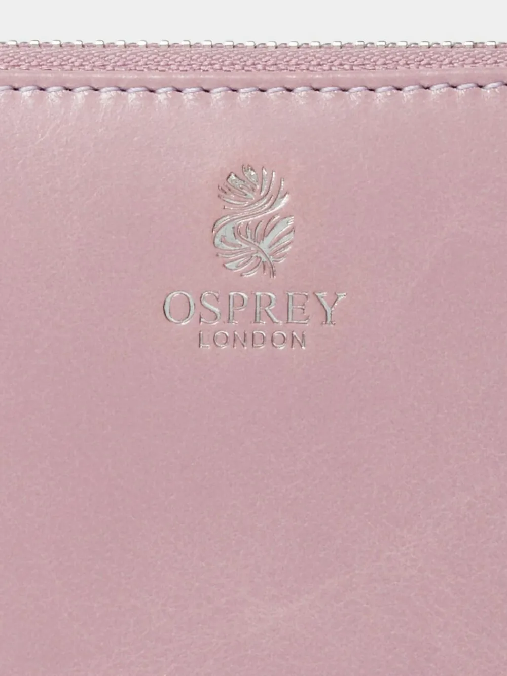 Osprey London The Wentworth Large Leather Zip Around Purse Purple