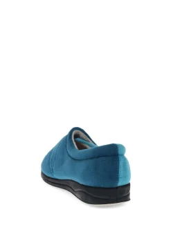 Pavers Wide Fit Ladies Touch Fasten Full Slippers With Permalose Sole^Women Slippers