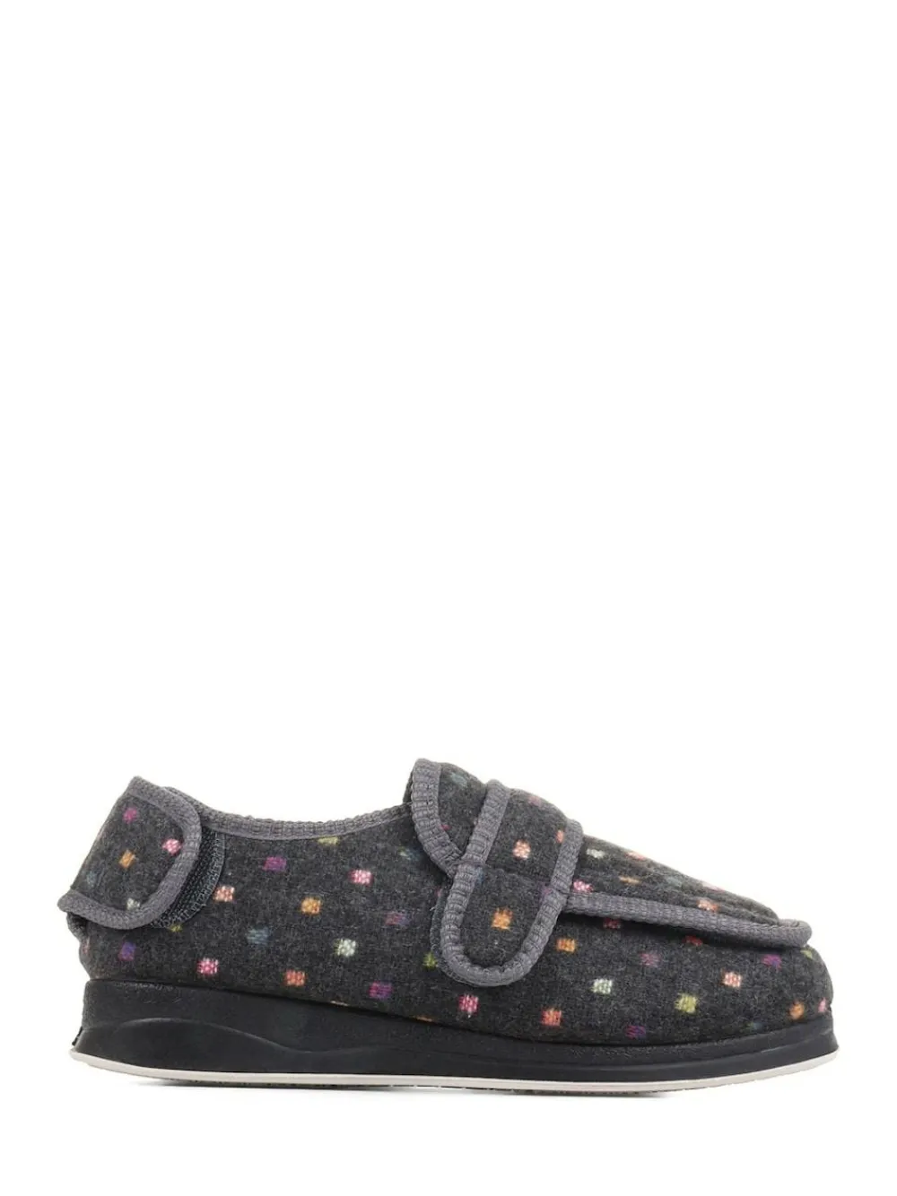 Outlet Pavers Grey Touch Fastening Full Slippers