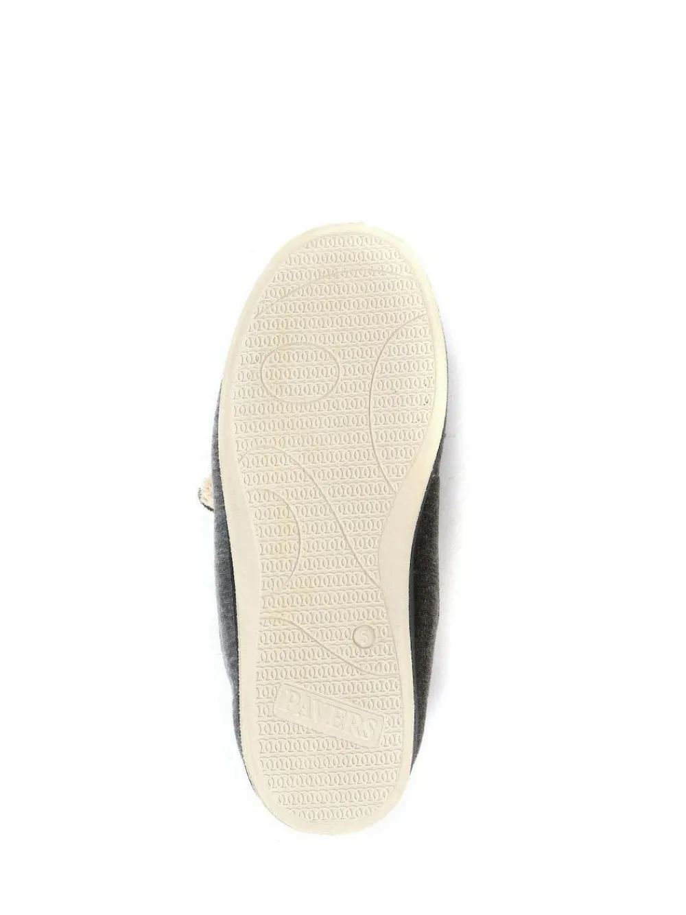 Hot Pavers Wide Fit Ladies Touch Fasten Full Slippers With Permalose Sole Grey