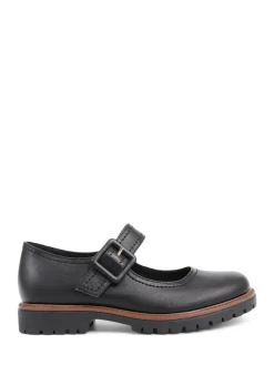 Pavers Mary Jane Buckle Shoes with Chunky Sole^Women Flats