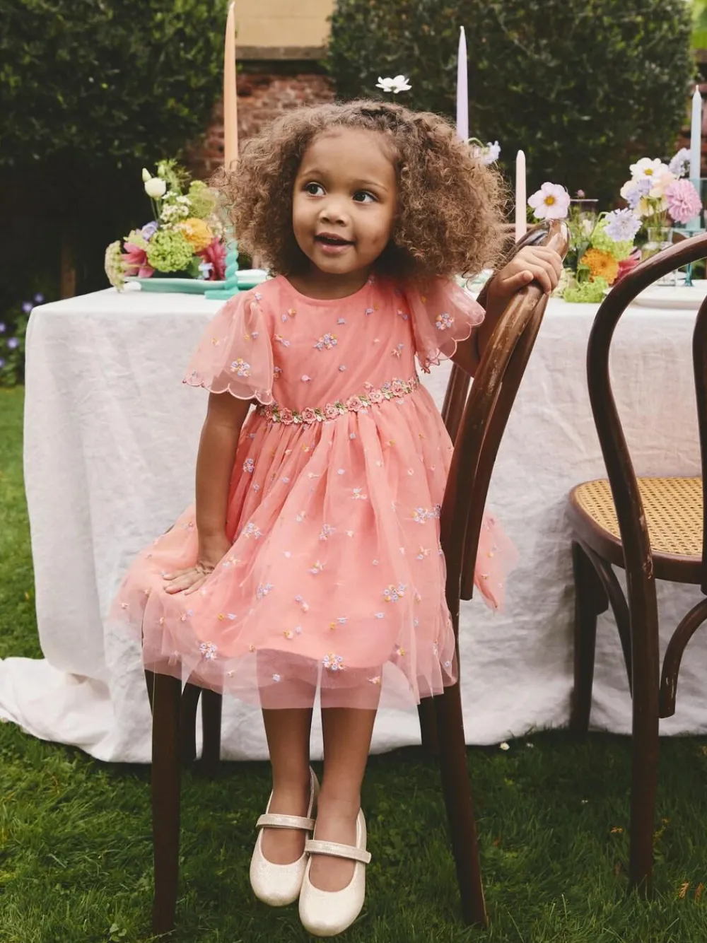 Next Embroidered Mesh Dress (3mths-8yrs)^ Dresses|Dresses