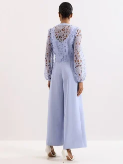 Clearance Phase Eight Blue Petite Winona Lace Jumpsuit