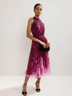 Hot Phase Eight Purple Bethany Floral Print Dress