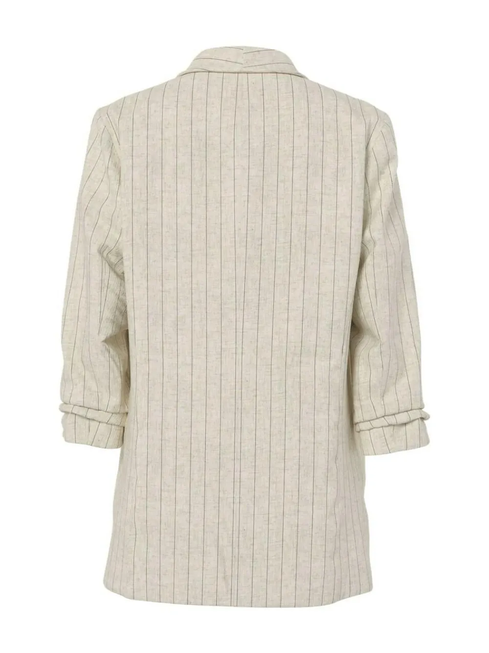 Online PIECES Cream Relaxed Ruched Sleeve Blazer