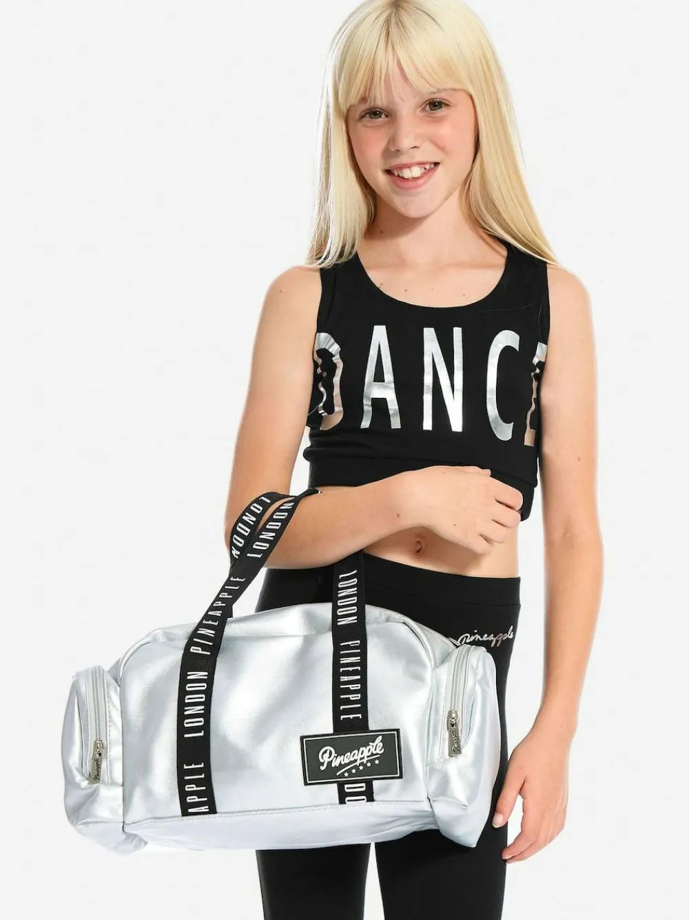 Hot Pineapple Holdall Dance Kit Bag Silver