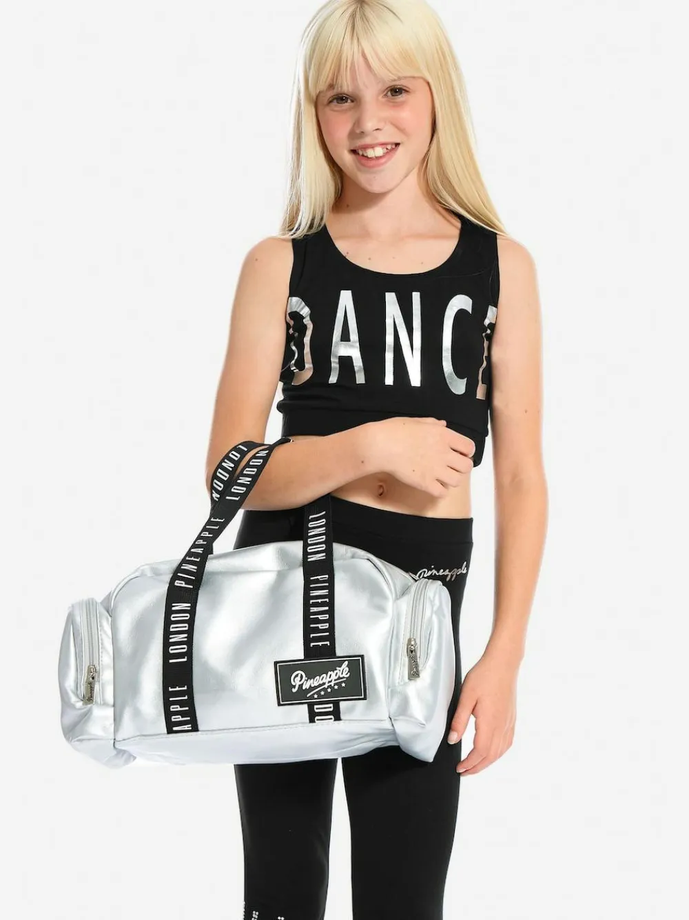 Hot Pineapple Holdall Dance Kit Bag Silver