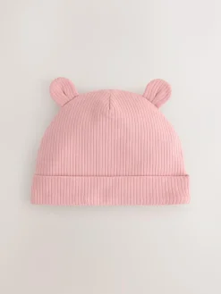 Best Next Pink 3 Pack Baby Beanies (0-18mths)