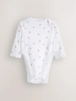 Next Pink 3 Pack Hip Dysplasia Long Sleeve Baby Bodysuits^ Bodysuits & Vests|Vests