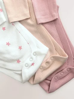 Next Pink 3 Pack Hip Dysplasia Long Sleeve Baby Bodysuits^ Bodysuits & Vests|Vests