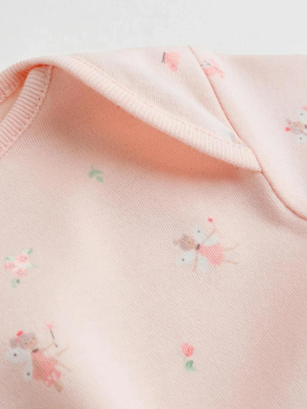 Online Next Pink 7 Pack Short Sleeve Baby Bodysuit