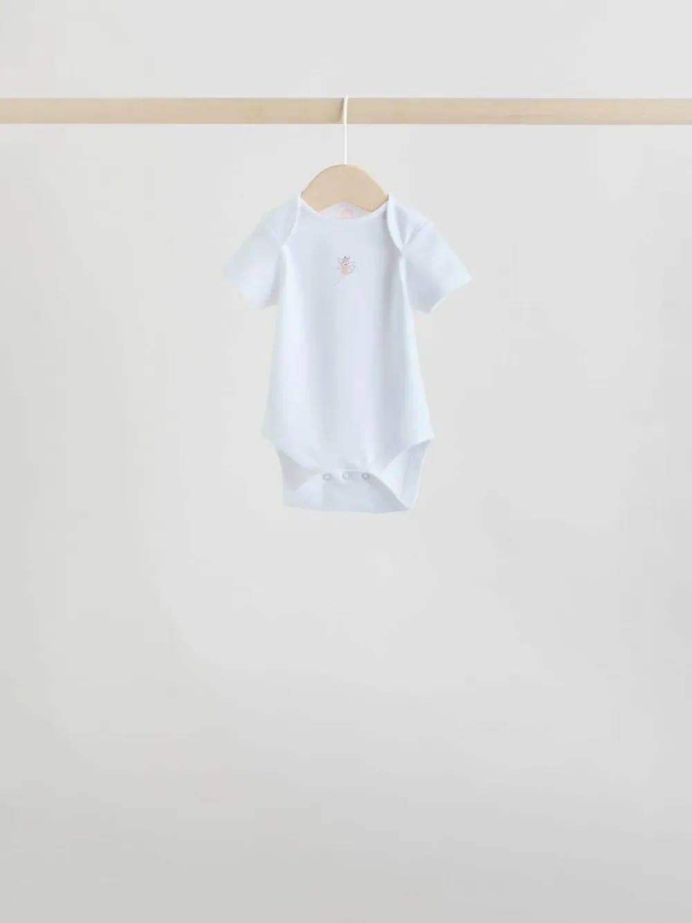 Online Next Pink 7 Pack Short Sleeve Baby Bodysuit