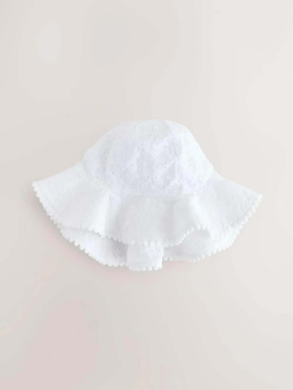 Next Pink and White Broderie 2pk Baby Bucket Hat (0mths-2yrs)^ Hats & Scratch Mitts|Newborn Accessories