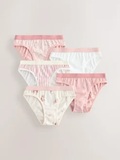 Best Next Bikini Briefs 5 Pack (1.5-16yrs) Pink