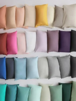 Next Pink Bright Cotton Rich Plain Duvet Cover and Pillowcase Set^ Bedsets & Duvet Covers