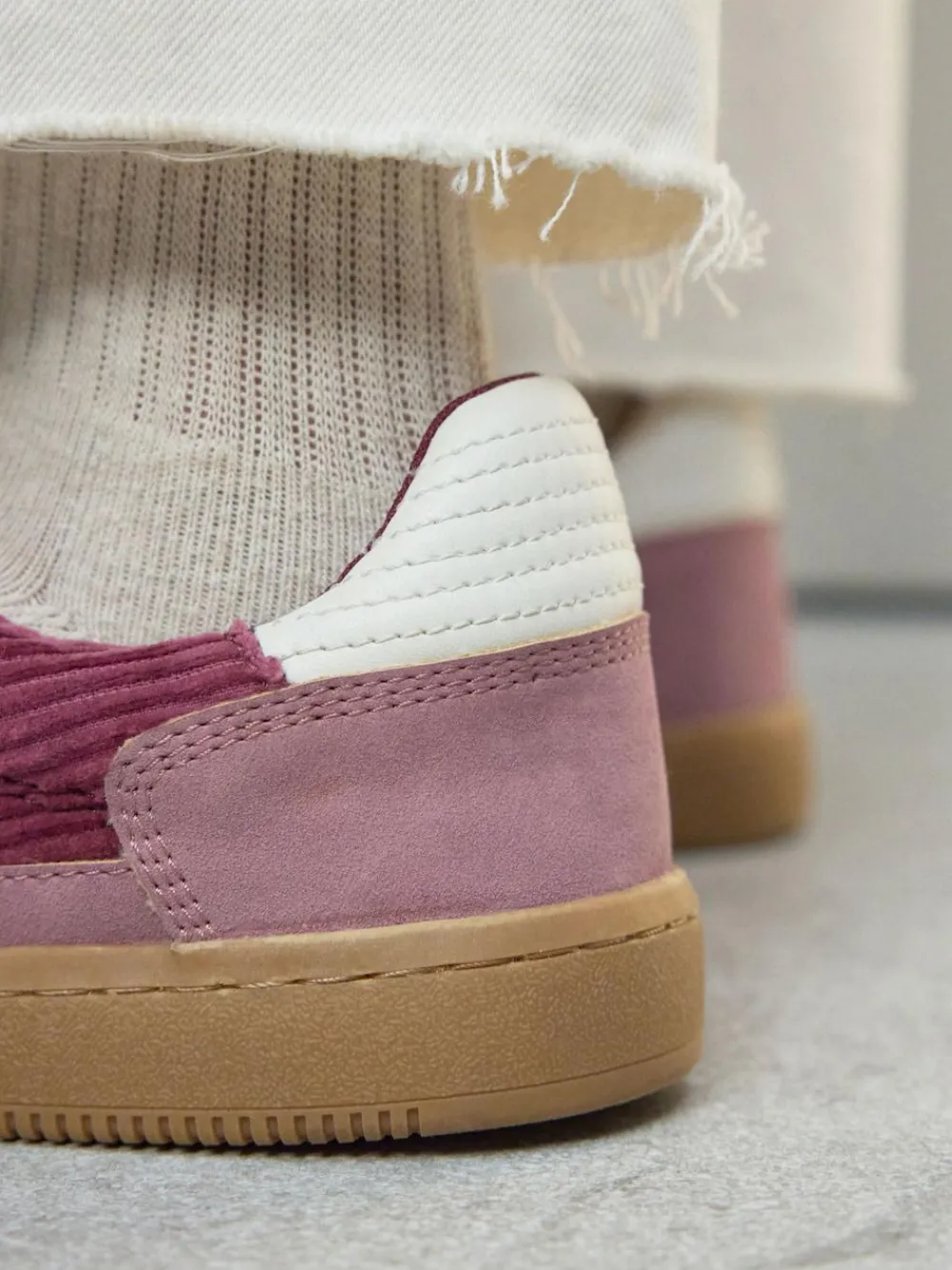 Next Pink Cord Forever Comfort® Lace-Up Trainers^Women Sneakers