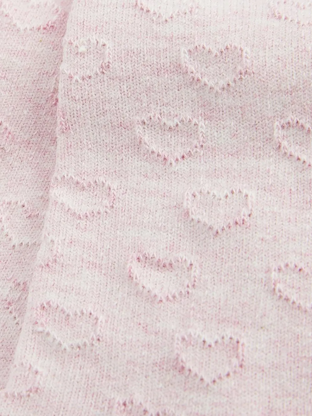 Clearance Next Cotton Rich Textured Heart Tights Pink