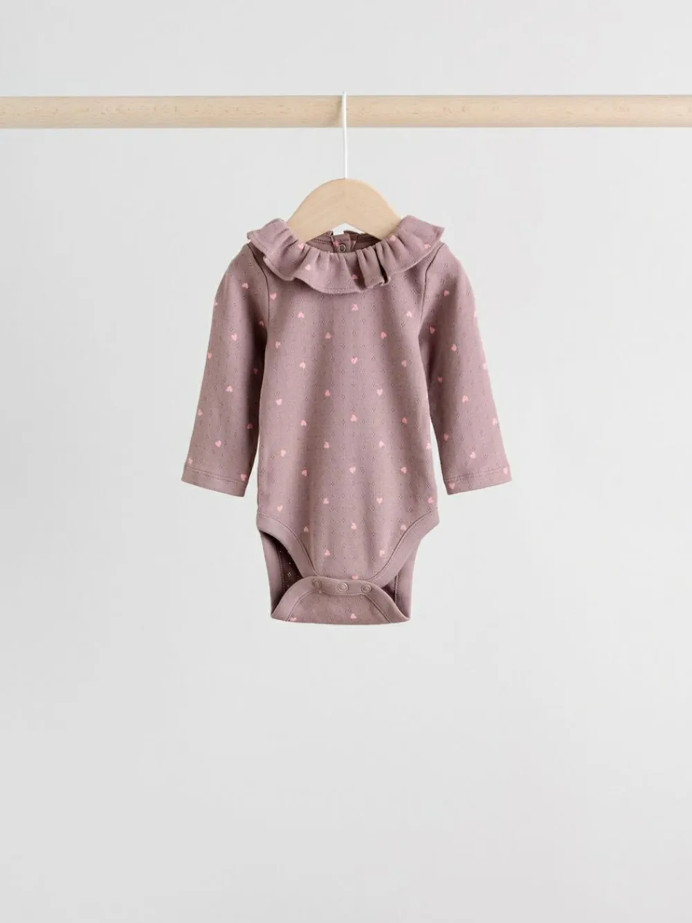 Next Baby Long Sleeve Frill Bodysuits 4 Pack (0mths-2yrs)^ Multipacks|Bodysuits & Vests