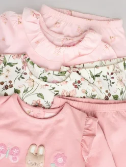 Next Pink/ Cream/ Bunny Character Long Sleeve Top And Leggings Set 6 Piece (0mths-3yrs)^ Sets & Co-Ords|Sets & Co-Ords