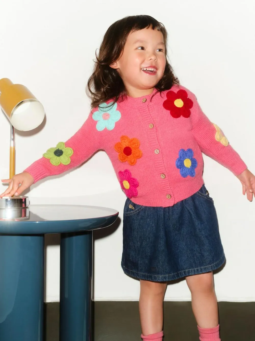 Next Pink 3D Flower Cardigan (3mths-7yrs)^ Knitwear|Knitwear