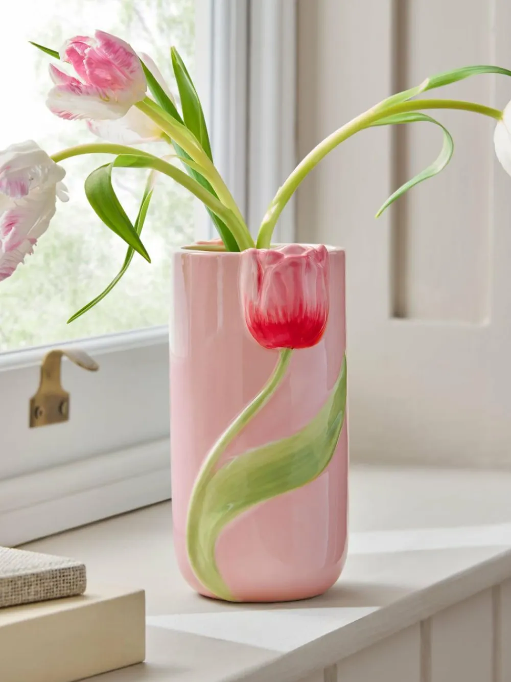 Next Pink 3D Tuilp Ceramic Vase^ Vases