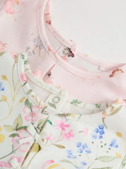 New Next Baby Short Sleeve Dress 2 Pack (0mths-3yrs) Pink Fairy