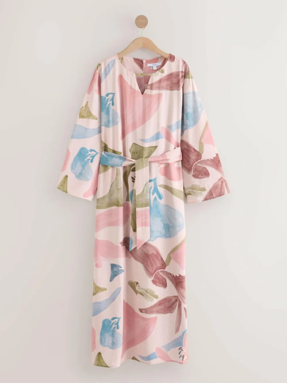 Next V-Neck 3/4 Length Sleeve Maxi Kaftan Dress^Women Occasion Dresses|Maxi Dresses