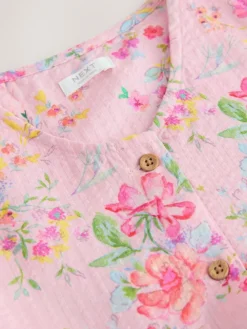 Next Stripe Short Sleeve Button Through Dress (3-16yrs)^ Dresses
