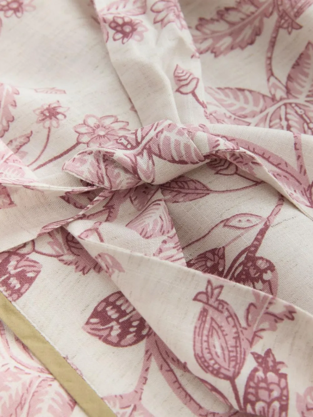 Outlet Next Pink Floral Viscose/Linen Blend Dressing Gown