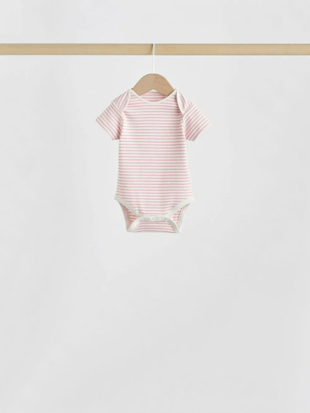 Next Pink Heart Baby Short Sleeve Bodysuits 5 Pack^ Baby Girls|Baby Girls