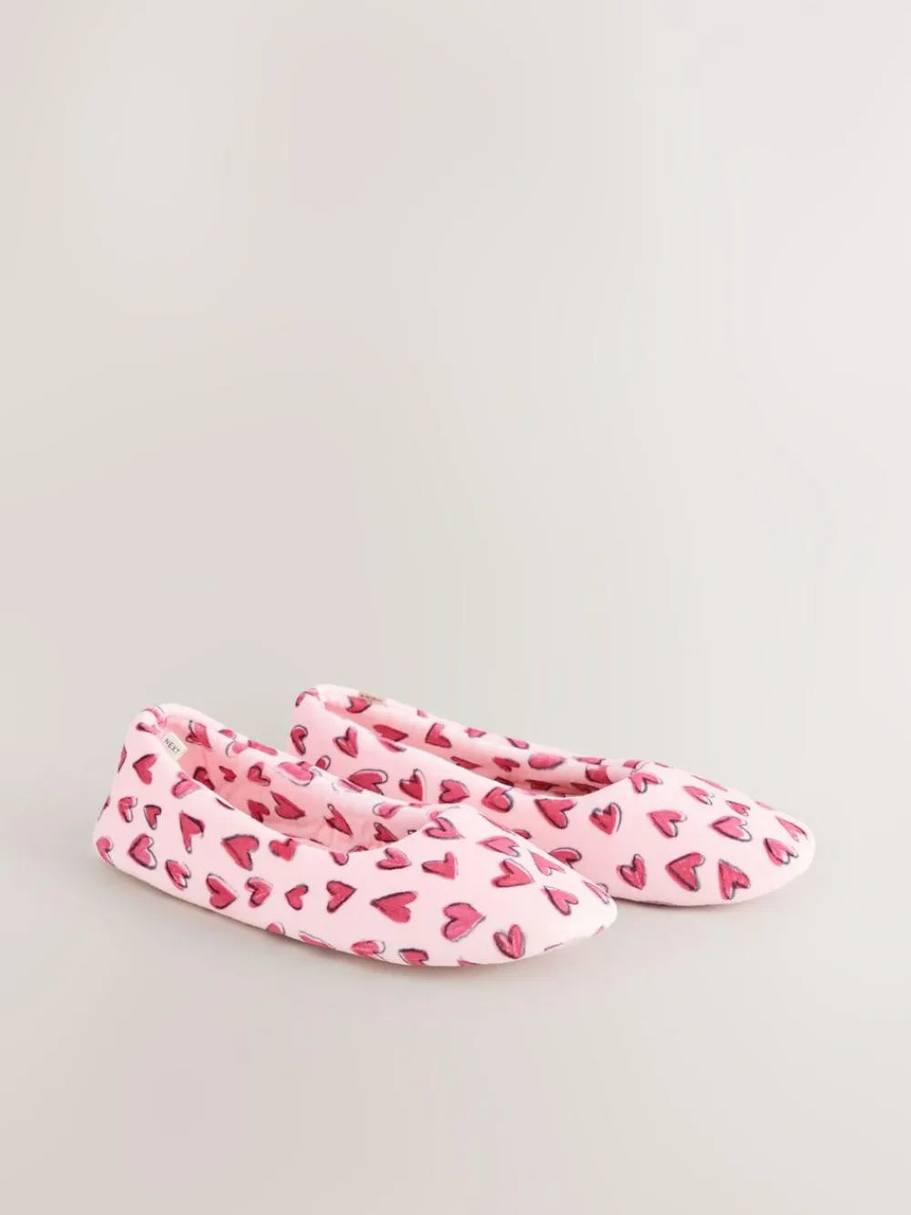 Next Pink Hearts Ballet Slippers^Women Slippers