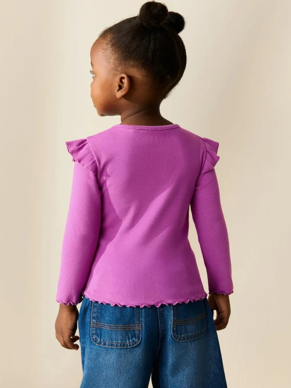 Next Long Sleeve Ribbed Frill Top (3mths-7yrs)^ Tops|Nightwear