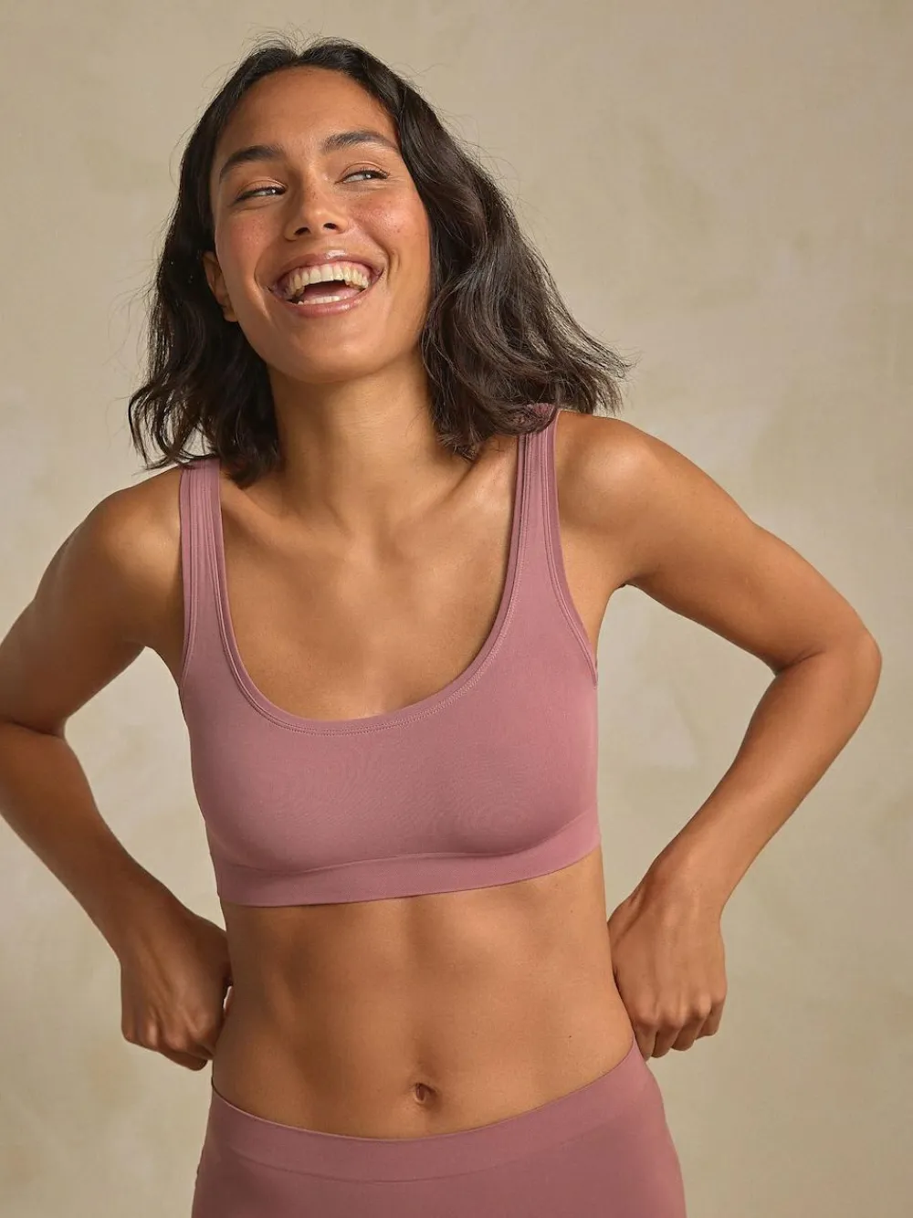 Sale Next N.Premium Super Soft Seamless Crop Bra Pink