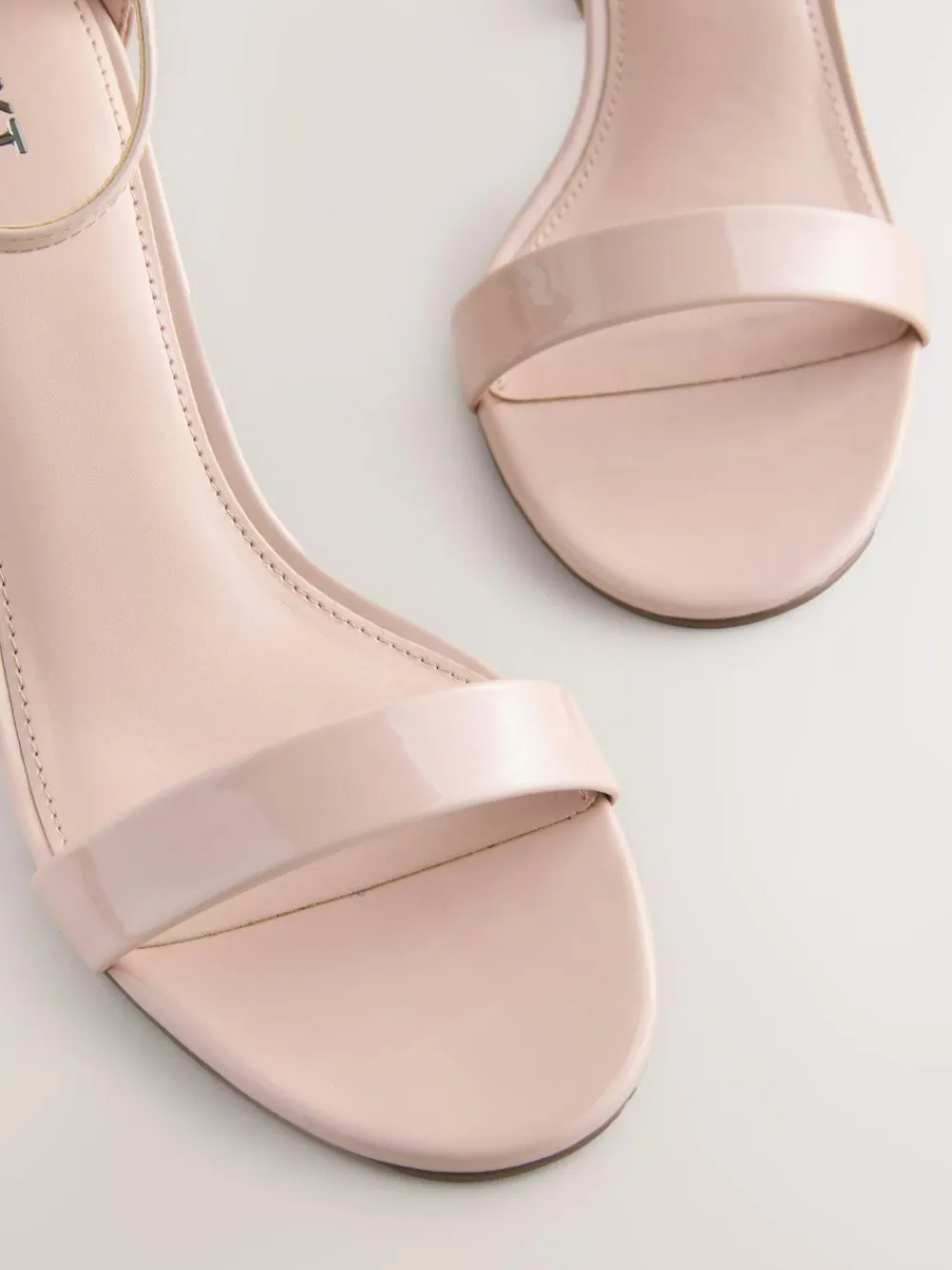 Next Pink Nude Standard/Wide Fit Block Heel Sandals