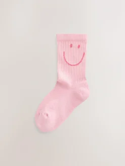 Discount Next Pink, Purple and Green 3 Pack Cotton Rich Cushioned Sole Ankle Socks