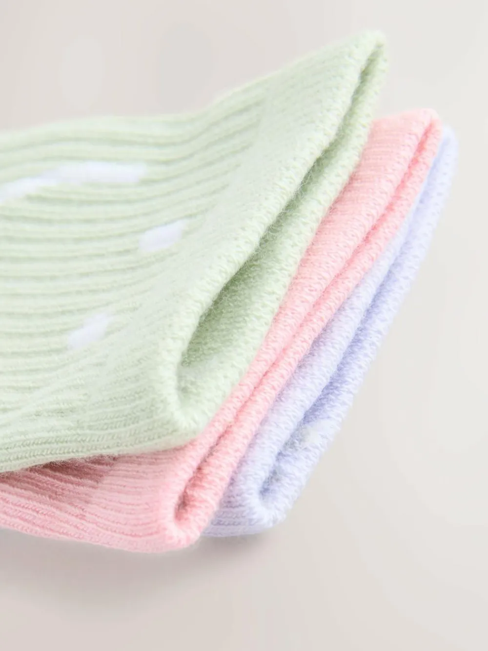 Discount Next Pink, Purple and Green 3 Pack Cotton Rich Cushioned Sole Ankle Socks